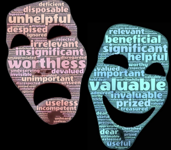 picture of masks with words