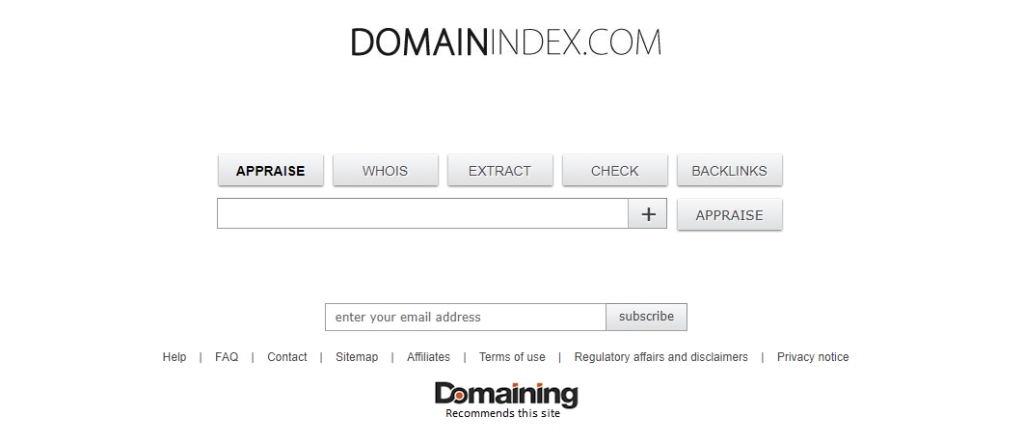 free domain appraisal tools