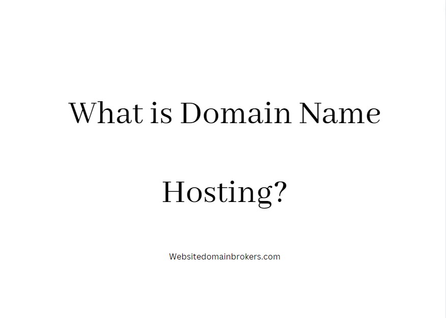 what is domain name hosting
